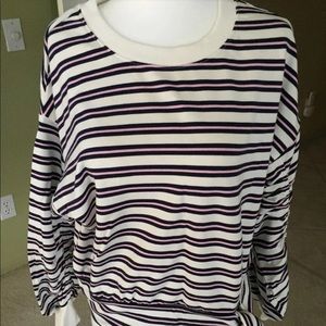 Kensie Jeans Striped Sweatshirt..NWOT